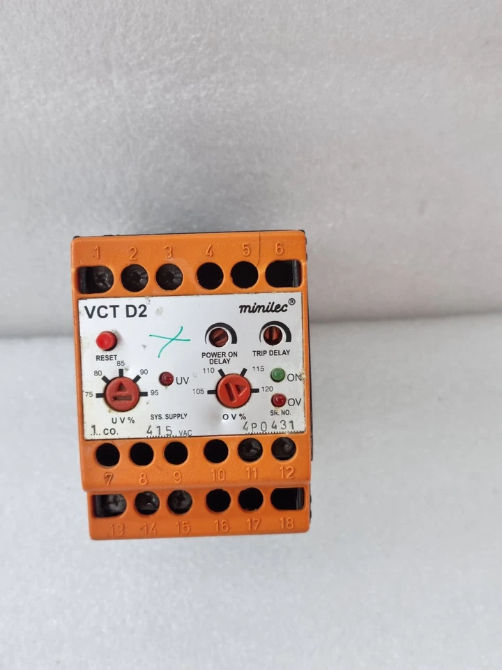 MINILEC VCT D2 MONITORING RELAY 415VAC